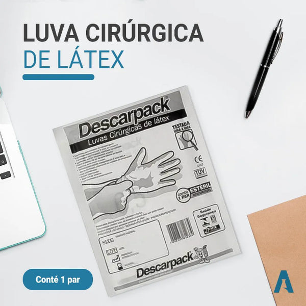 KIT com 10 Luvas Cirúrgicas Estéreis - Descarpack